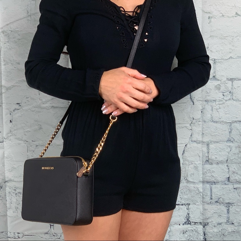 NWT Michael Kors Jet Set crossbody black - Picture 3 of 8